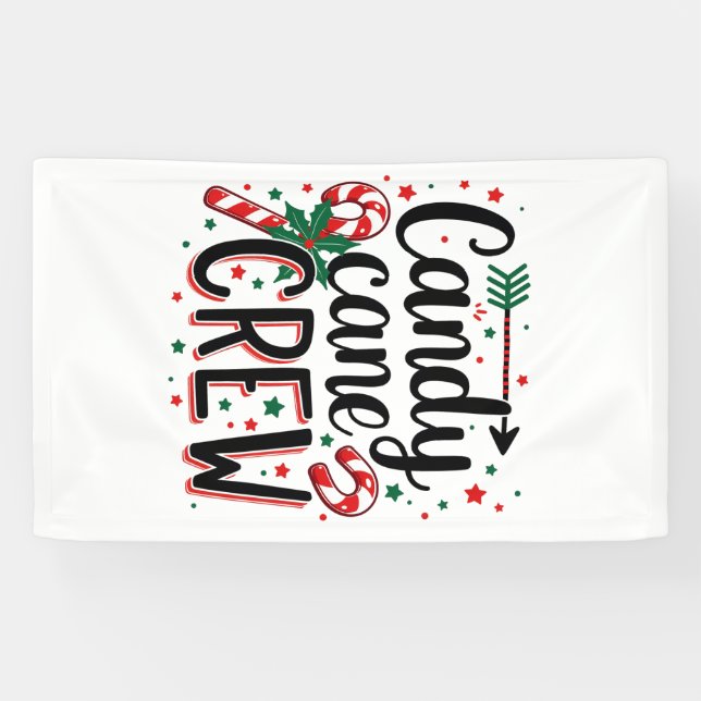 Candy cane crew Christmas snack Matching Cousins Banner (Horizontal)