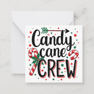 Candy cane crew Christmas snack Matching Cousins Card