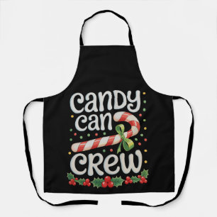 Candy Cane Crew Christmas Xmas Family Holiday Apron