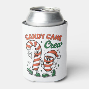 Candy Cane Crew Christmas Xmas Holiday Season Can Cooler