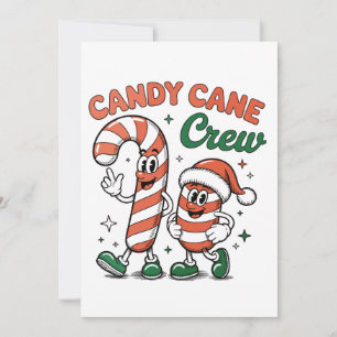 Candy Cane Crew Christmas Xmas Holiday Season Card