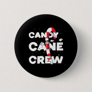 Candy Cane Crew Fun Christmas Candy Lover Dancing  6 Cm Round Badge