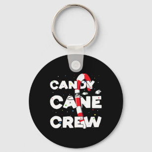 Candy Cane Crew Fun Christmas Candy Lover Dancing Key Ring