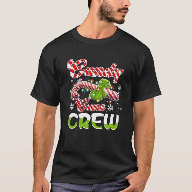 Candy Cane Crew Funny Christmas Candy Lover Matchi T-Shirt (Front)