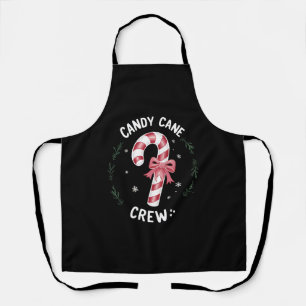 Candy Cane Crew Funny Christmas Candy Lover Xmas Apron