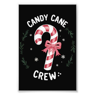 Candy Cane Crew Funny Christmas Candy Lover Xmas Photo Print