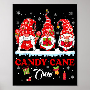 Candy Cane Crew Funny Christmas Holiday Men Women Poster