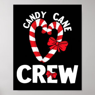 Candy Cane Crew Funny Christmas Sweet Candy Merry Poster