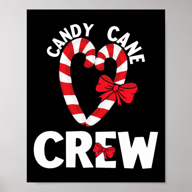 Candy Cane Crew Funny Christmas Sweet Candy Merry  Poster (Front)