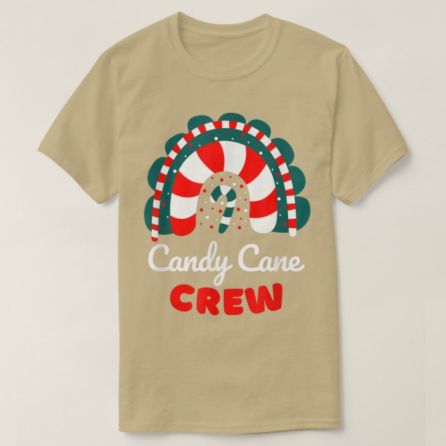 Candy Cane Crew Funny Matching Rainbow Candy Chris T-Shirt (Design Front)