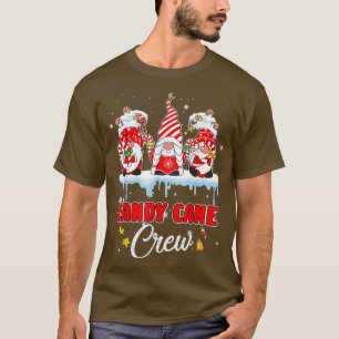 Candy Cane Crew Gnome Christmas Merry Xmas  T-Shirt