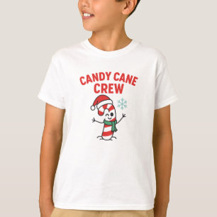 Candy Cane Crew Kids Christmas T-Shirt – Fun Holid
