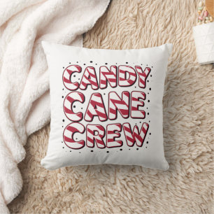 Candy Cane Crew Lover Christmas Xmas Pajama Cushion
