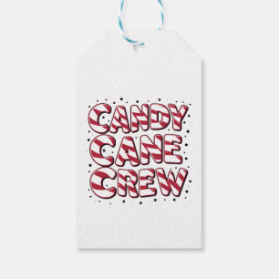 Candy Cane Crew Lover Christmas Xmas Pajama Gift Tags