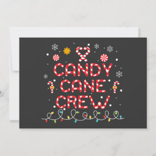 Candy Cane Crew Matching Family Candy Lover Invitation