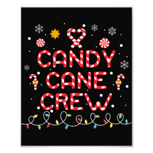 Candy Cane Crew Matching Family Candy Lover Photo Print