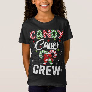 Candy cane crew Matching Squad Santa xmas T-Shirt