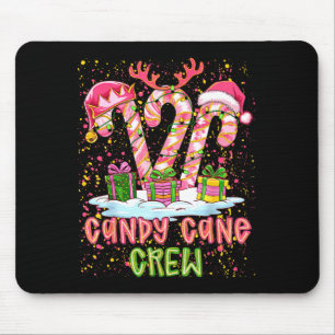 Candy Cane Crew Nk Coquette Preppy Color Xmas Pj S Mouse Pad