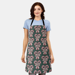 Candy Cane Crew Preppy Christmas Holiday Apron