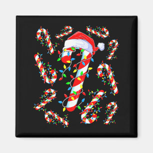Candy Cane Crew Red And White Santa Funny Christma Magnet