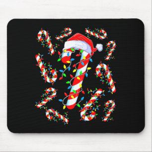 Candy Cane Crew Red And White Santa Funny Christma Mouse Pad
