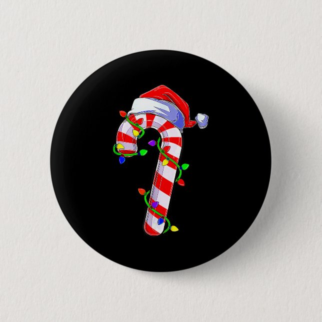 Candy Cane Crew Santa Christmas Kids Boys Girls  6 Cm Round Badge (Front)