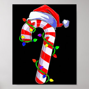 Candy Cane Crew Santa Christmas Kids Boys Girls  Poster