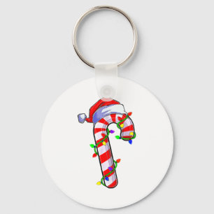 Candy Cane Crew Santa Lover Family Christmas Light Key Ring