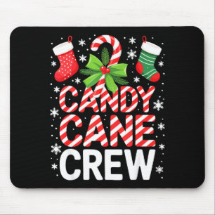 Candy Cane Crew Shirt Adult Men Women Kids Christm Mouse Pad