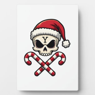 Candy Cane Crew Skull Christmas 2025 Funny Men Boy Plaque