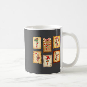 Candy Cane Crew Vintage Stamp Christmas Holiday Xm Coffee Mug