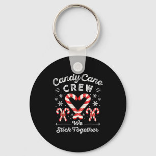 Candy Cane Crew We Stick Together Christmas Costum Key Ring