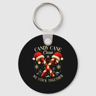 Candy Cane Crew We Stick Together Christmas Costum Key Ring