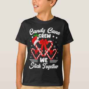 Candy Cane Crew We Stick Together Christmas Xmas M T-Shirt