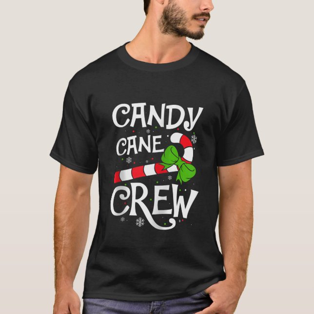Candy Cane Crew X mas Pyjamas Funny Candy Lover Ch T-Shirt (Front)