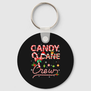 Candy Cane Crew Xmas Adult Men Women Kids Christma Key Ring