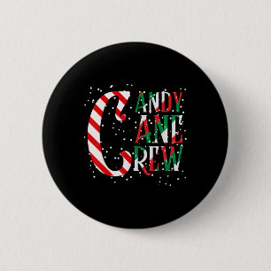 Candy Cane Crew Xmas Matching Family Candy Cane Cr 6 Cm Round Badge