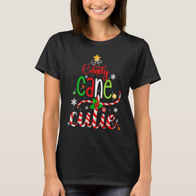 Candy Cane Cutie  Christmas Boys Girls Kids Xmas P T-Shirt (Front)