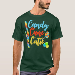 Candy Cane Cutie Christmasfor Kids Girls Toddler T-Shirt