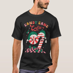 Candy Cane Cutie Funny Candy Cane Crew Xmas Candy  T-Shirt