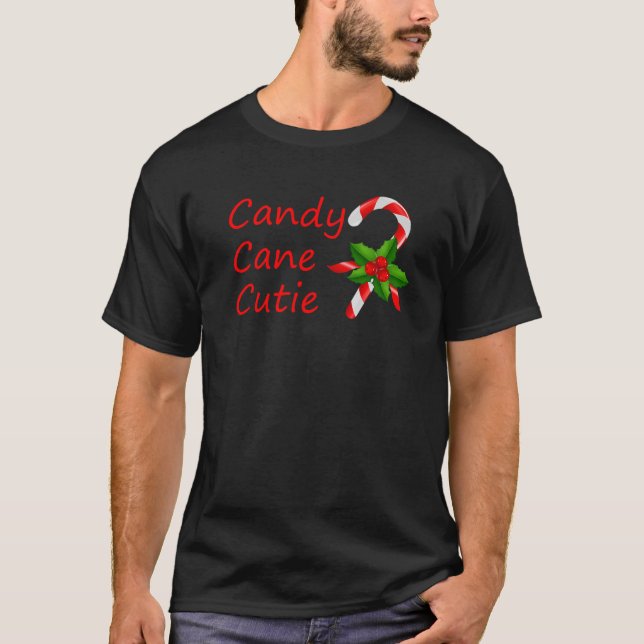 Candy Cane Cutie Funny Christmas Stocking Stuffer  T-Shirt (Front)