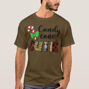 Candy Cane Cutie Red Plaid Merry Christmas 2021 T-Shirt