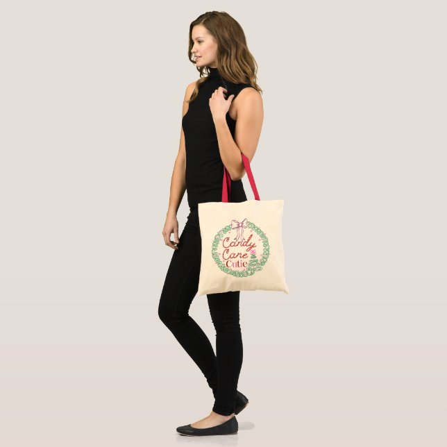 Candy Cane Cutie Tote Bag (Front (Model))