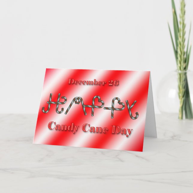 Candy Cane Day ~ December 26 Holiday Card (Front)