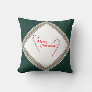 Candy Cane Decorative Christmas Pillow