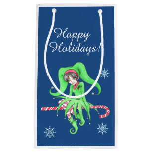 Candy Cane Elf Gift Bag