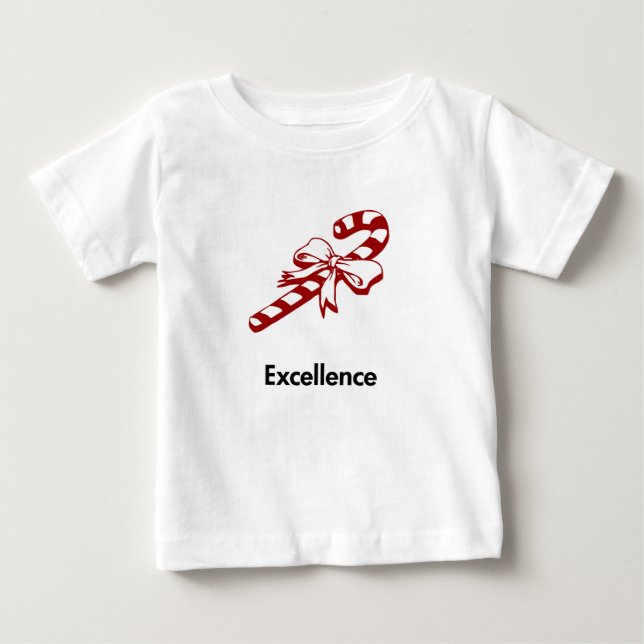 Candy Cane Excellence Baby T-Shirt (Front)