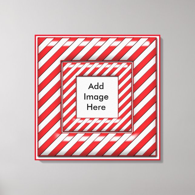 Candy Cane Frame Canvas Print (Front)