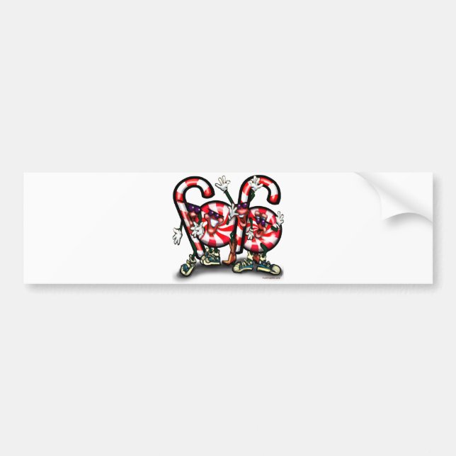 Candy Cane Gang Bumper Sticker (Front)