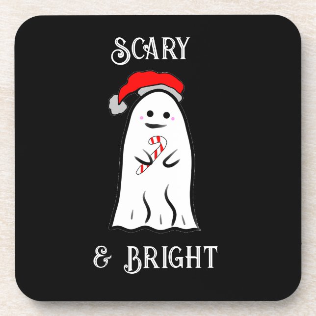 Candy Cane Ghost Coaster (Front)